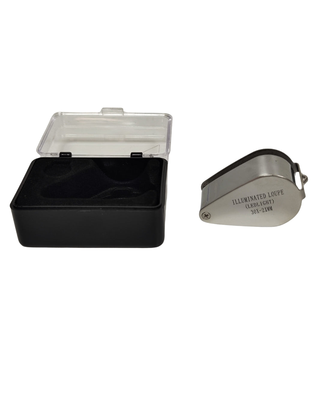 Lupa de 30x21mm Entomologica Metálica Con Luz - Biologika®