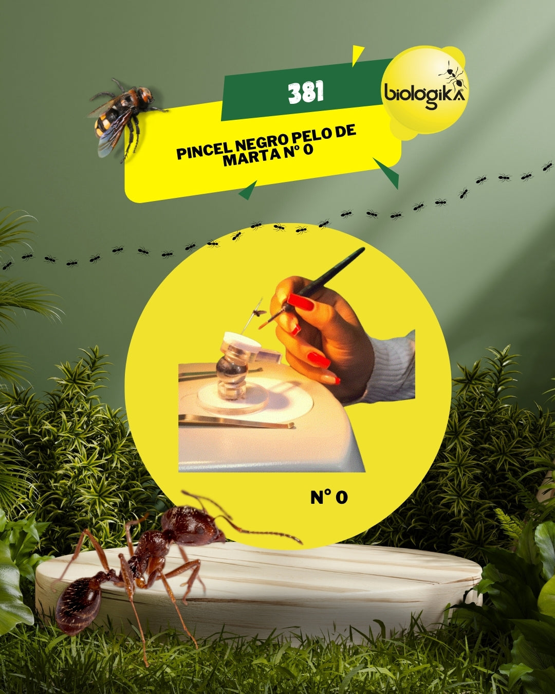 Pincel pelo de marta. Marca Biologika®