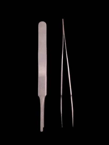 PINZA PLATEADA ACERO INOXIDABLE 1C. PUNTA SUIZO REDONDA 120 MM