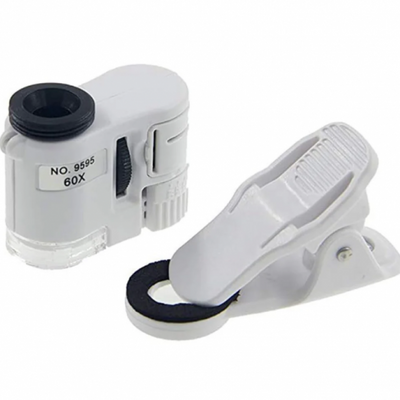 Lupa Microscopio 60x con Clip para Celular