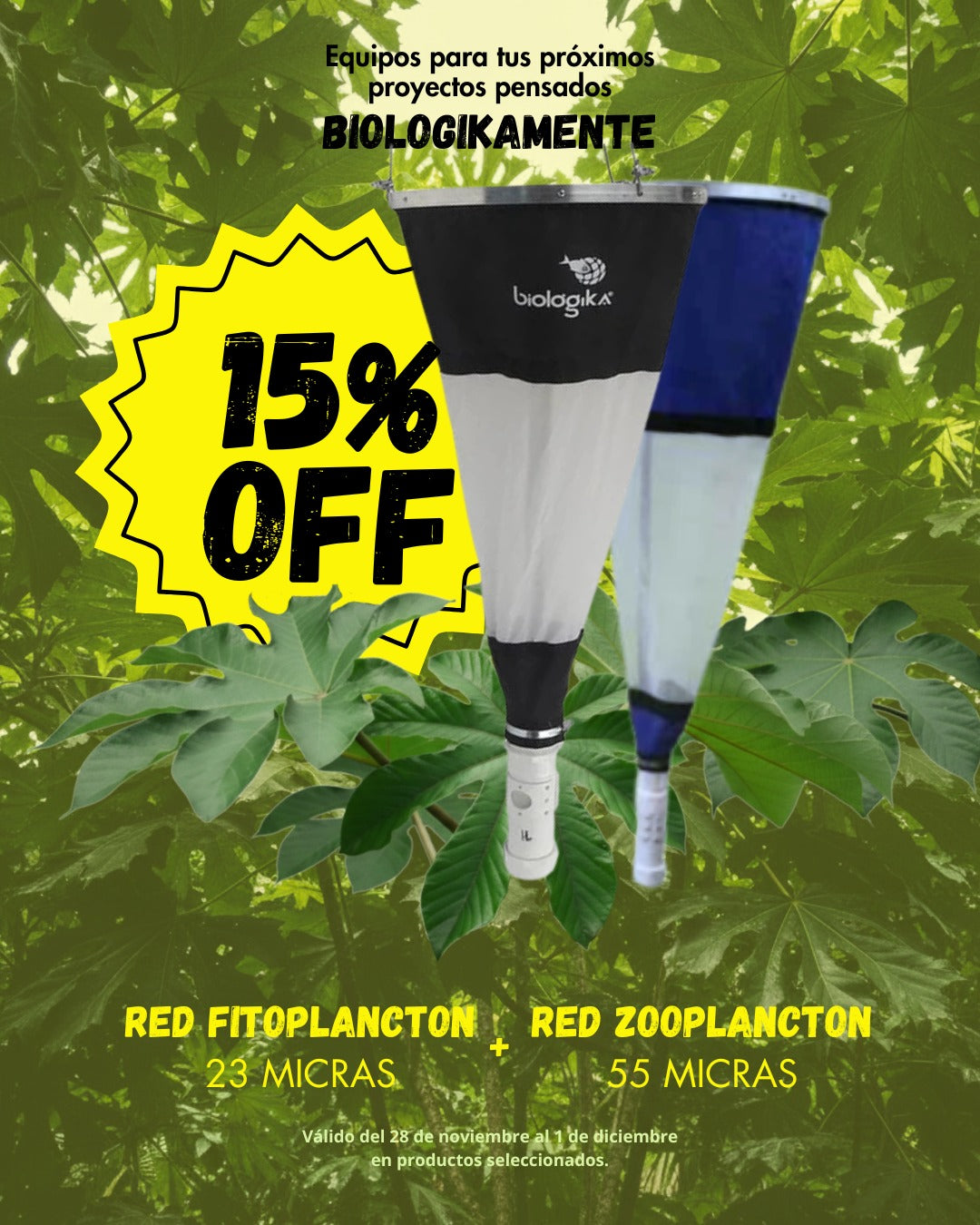 Combo Red Fitoplancton 23μm + Red Zooplancton 55 μm