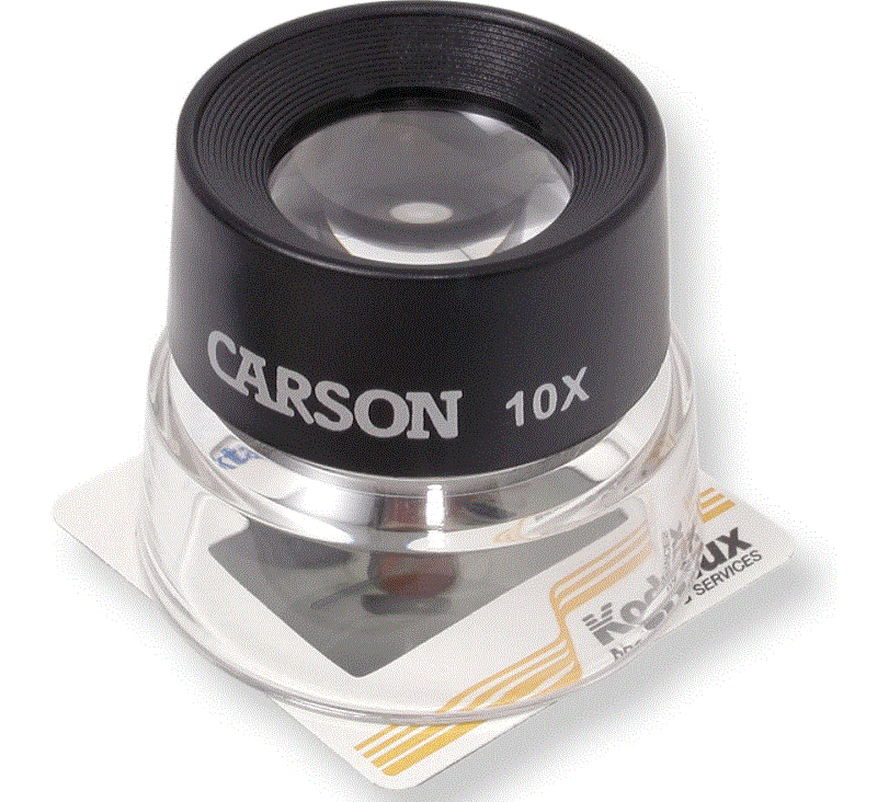 Lupa cuenta hilos en acrilico Carson 10x