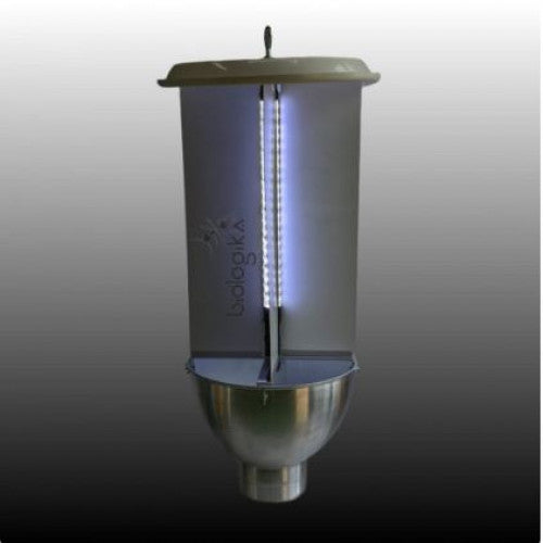 Trampa de luz negra de recipiente metálico (cono) de 110 voltios - www.biologika.co