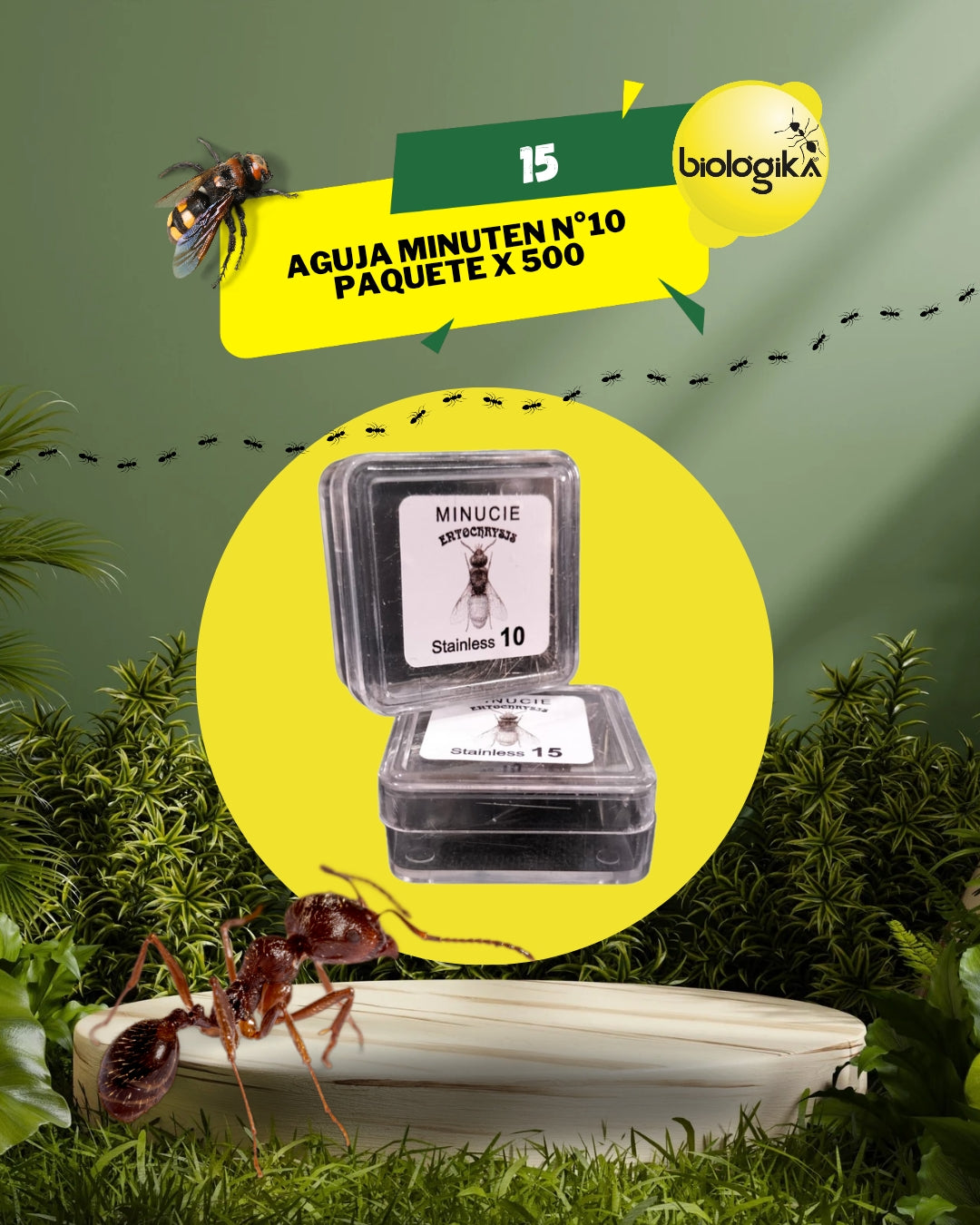 Agujas minuten o minucias (Paquete x 500 unidades)