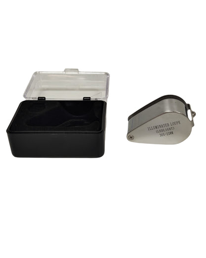 Lupa de 30x21mm Entomologica Metálica Con Luz - Biologika®
