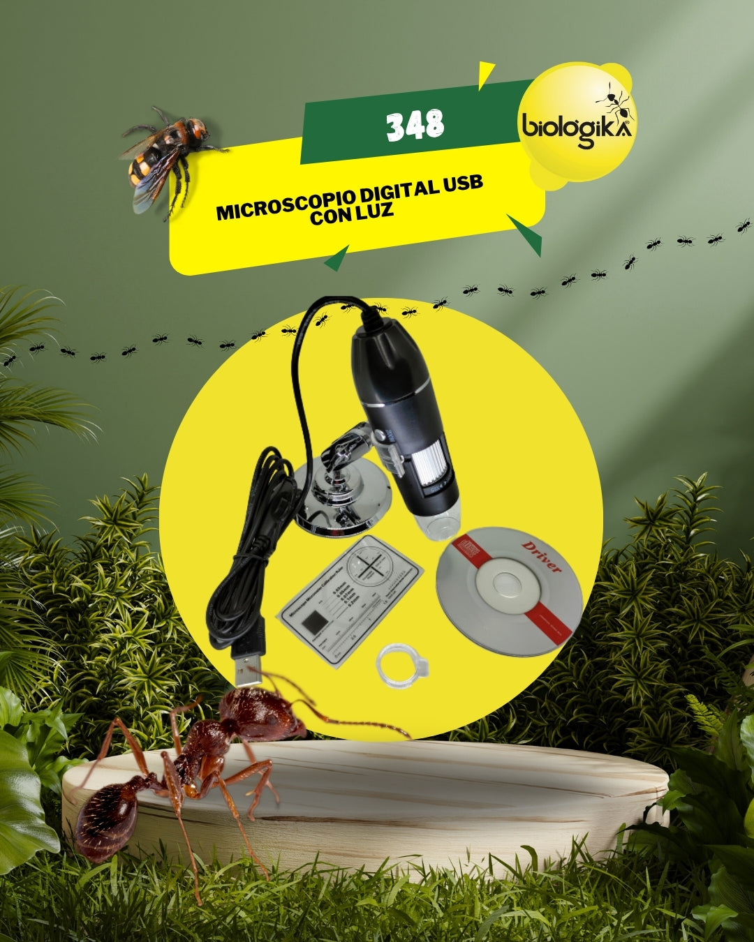 Microscopio digital con cable USB Marca Biologika®