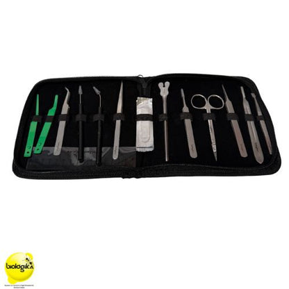 Kit de disección (17 piezas). Marca Biologika®