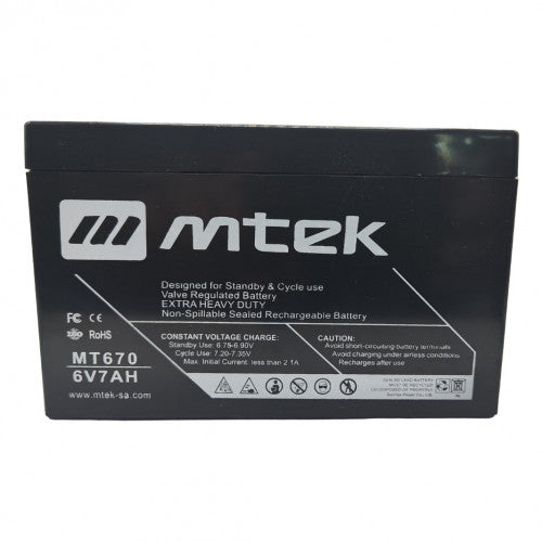 Bateria 6v 7ah mtek - www.biologika.co