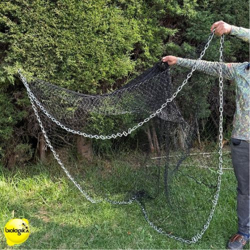Red para mamiferos ojo de malla 3/4 alto 140 cm con plomada en cadena sincada - www.biologika.co