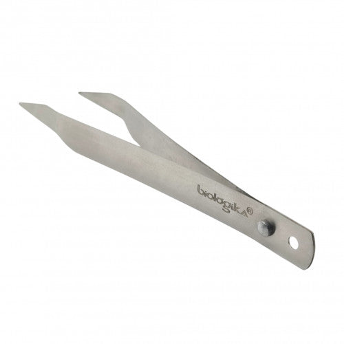 Pinza Blanda Plateada Punta Redonda 110mm  (Incluye Estuche) - Biologika www.biologika.co