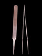 PINZA PLATEADA ACERO INOXIDABLE 1L. PUNTA EXTRAFINA RECTA TIPO SUIZO 130 MM