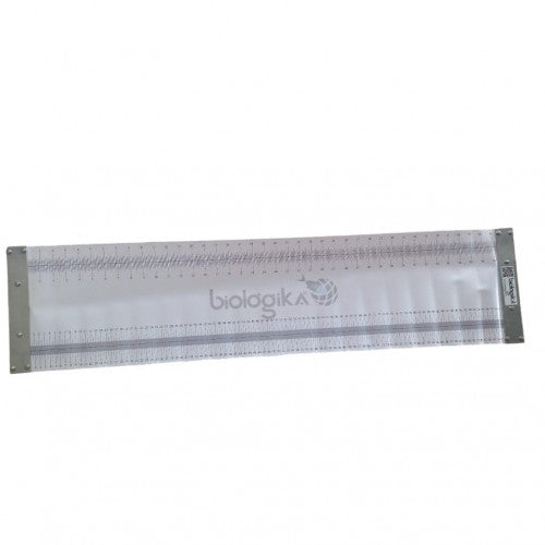 Ictiometro enrollable base acrilica de cabecera , enrollable de 100 cm x 25 cm - www.biologika.co