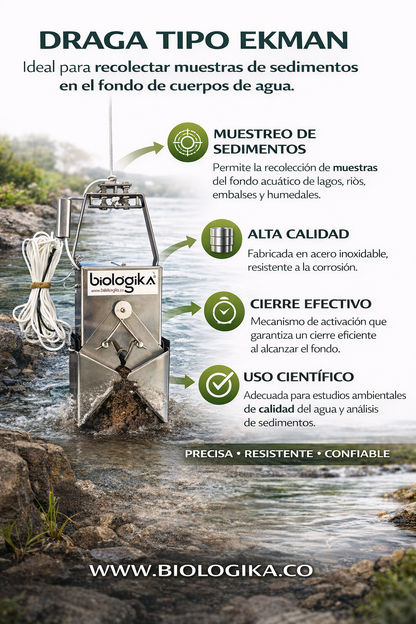 Draga tipo Ekman. Marca Biologika®