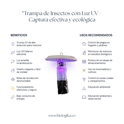 Trampa tipo CDC para mosquitos. Marca Biologika®