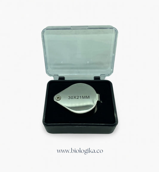 Lupa de 30x21mm Entomologica Metálica - Biologika®