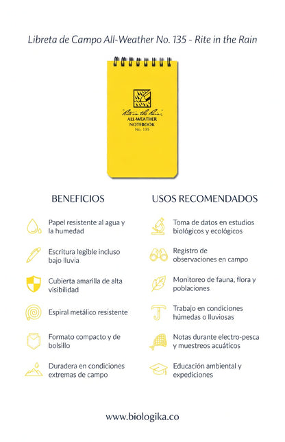 Libretas de campo impermeable Rite In The Rain