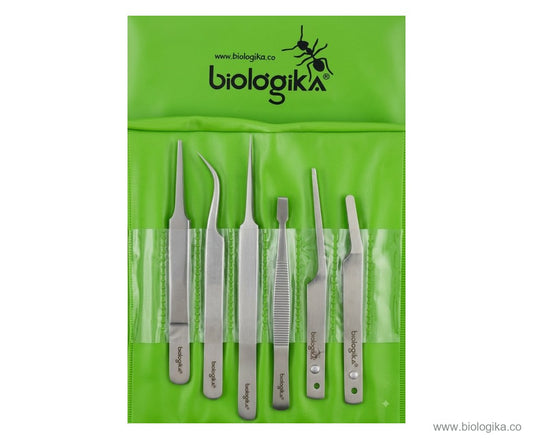 Kit de pinzas entomológicas (6 unidades). Marca Biologika®