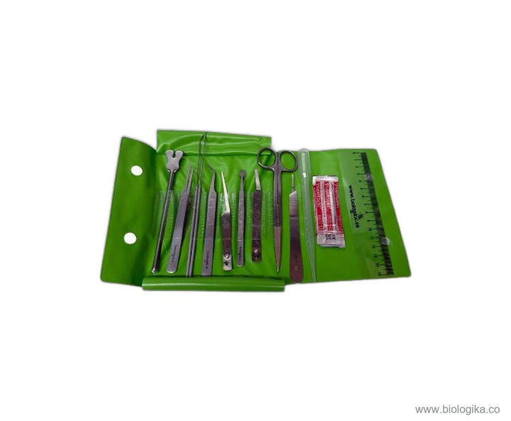 Kit de disección (17 piezas). Marca Biologika®