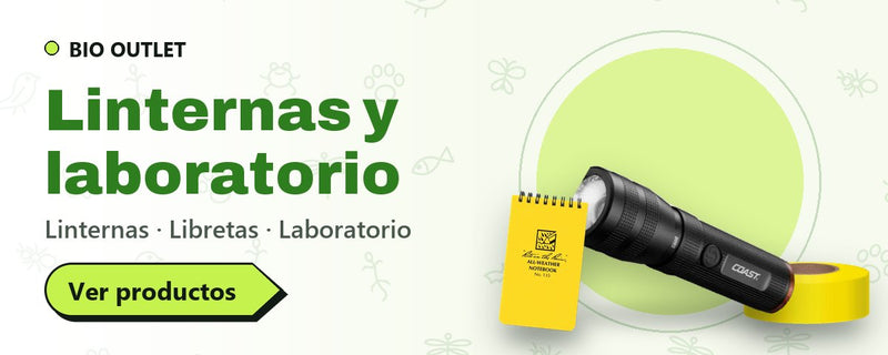 Linternas, libretas y laboratorio en BIO OUTLET