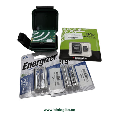 Kit Eco grabadora acústica AudioMoth completo - www.biologika.co