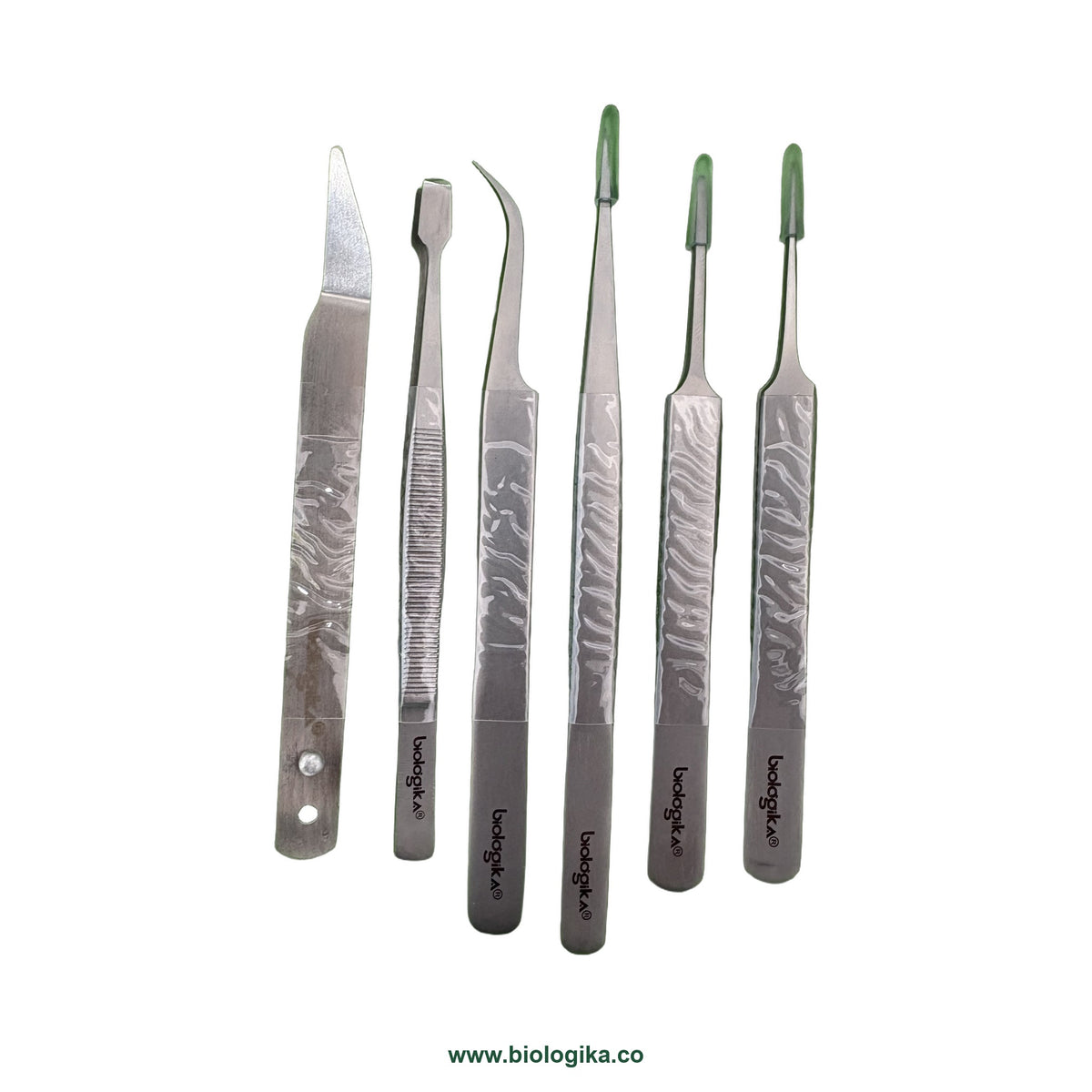 Kit de pinzas punta fina x6 Biologika