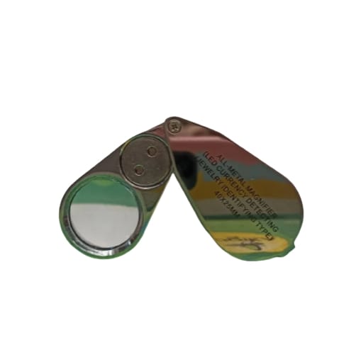Lupa 40 X 25 Metalica Plateada