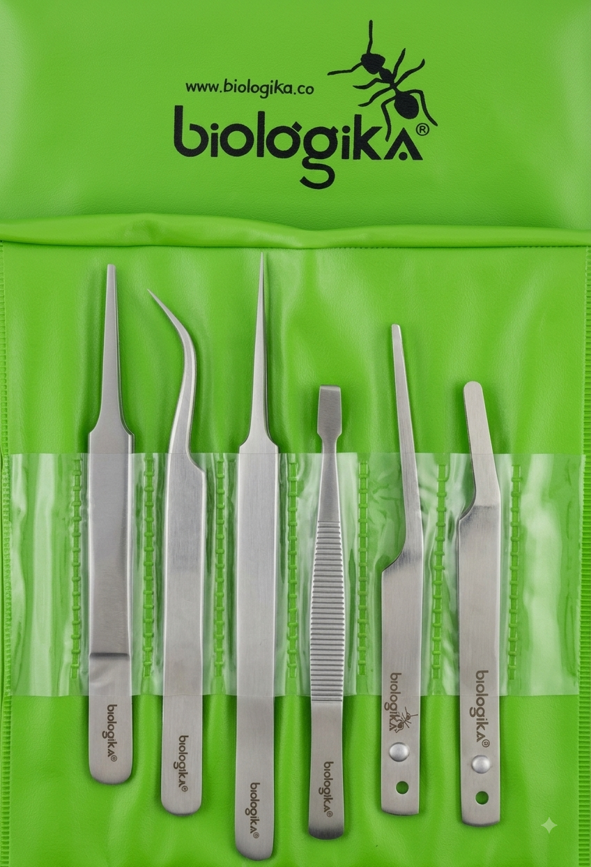 Kit de pinzas entomológicas (6 unidades). Marca Biologika®
